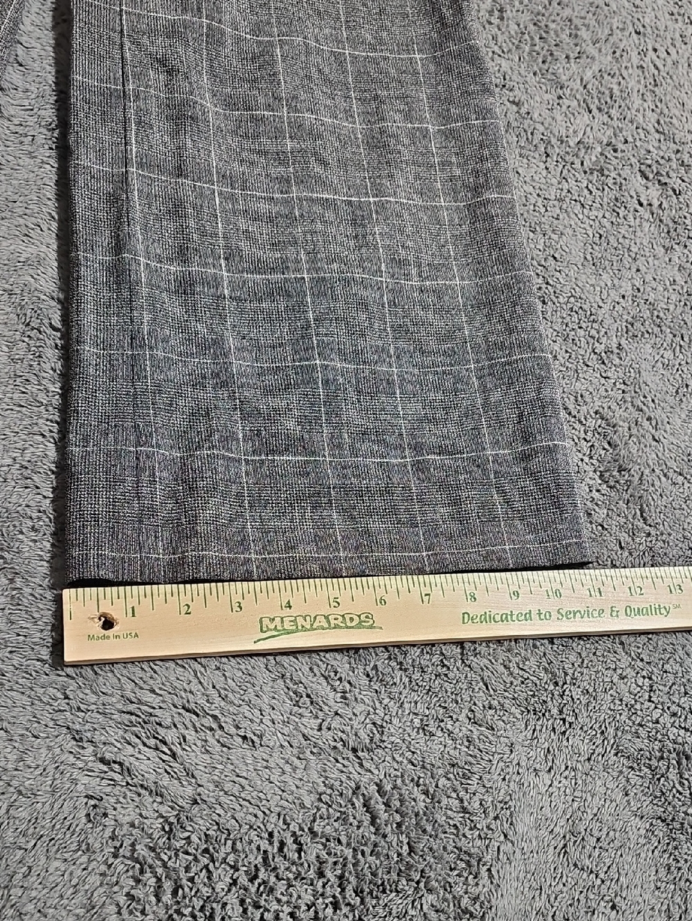 Ann Taylor 98% Wool Gray Plaid Glen Check Wide Leg Tailored Trousers Pants 10 - Picture 9 of 11